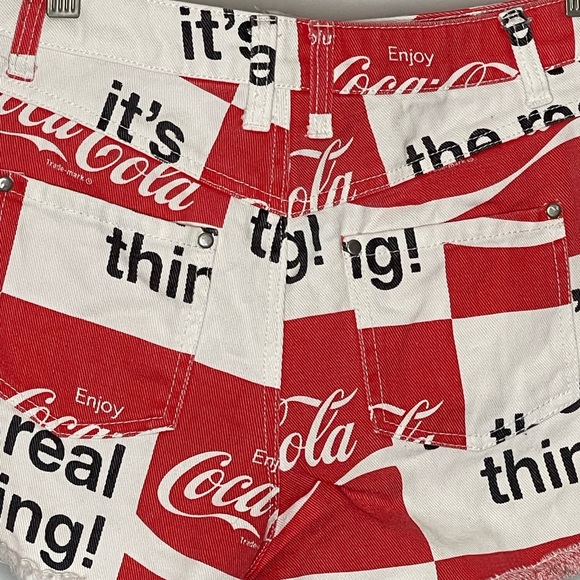 Coca-Cola Denim Cut-Off Short Shorts Size S - Picture 6 of 9
